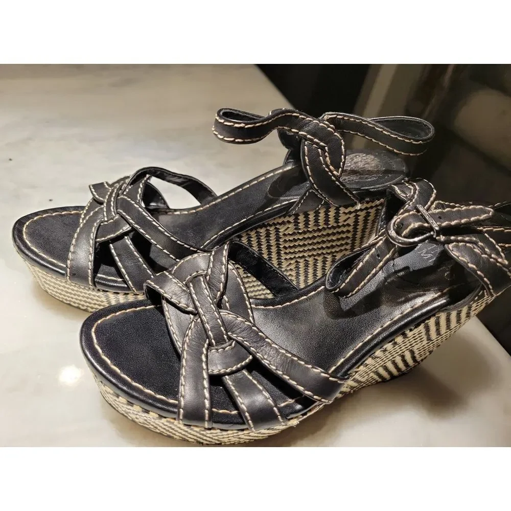 Vince Camuto Womens High Heels Wedge Sandals US Size‎ 7.5